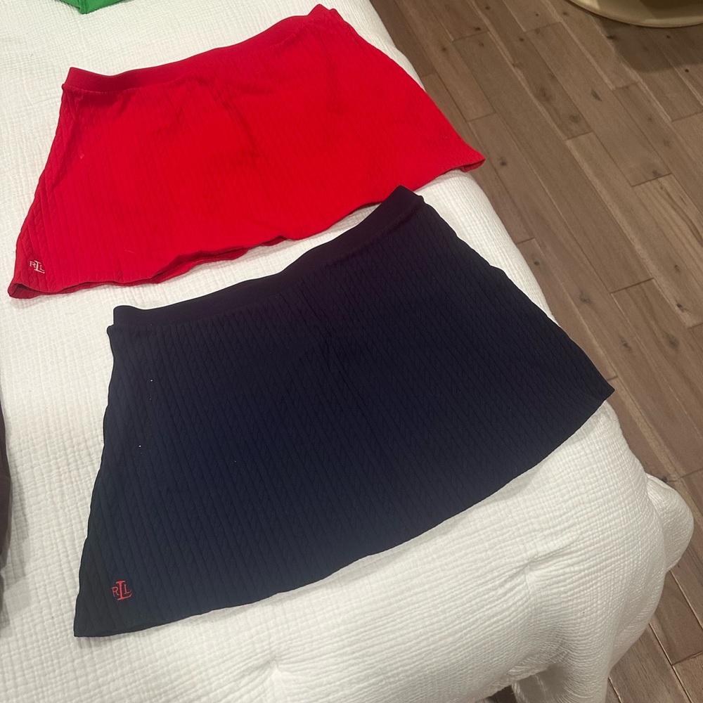 Ralph Lauren Vibrant Red and Classic Black Skirts